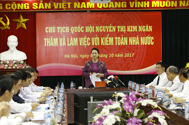 Chủ tịch Quốc hội làm việc với Kiểm toán nhà nước